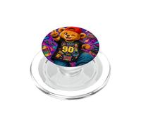 Retro 90s Nostalgia Cute Teddy Bear Hip Hop Cassette Graphic PopSockets PopGrip para MagSafe