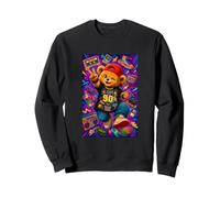 Retro 90s Nostalgia Cute Teddy Bear Hip Hop Cassette Graphic Sudadera