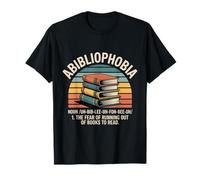 Retro Abibliofobia El miedo a quedarse sin libros para leer Camiseta
