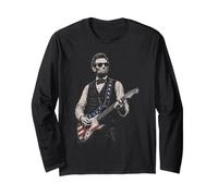 Retro Abraham Lincoln Rock and Roll Divertido Patriótico Manga Larga