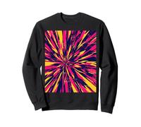 Retro Abstracto Synthwave Explosión Comic Neón Rosa Amarillo Sudadera