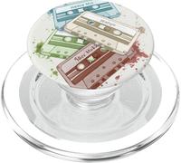 Retro Acuarela Cassettes Analog Tape Old School Mixtape PopSockets PopGrip para MagSafe