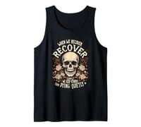 Retro Adicción Recuperación Narcóticos Anónimo Sobriedad Cráneo Camiseta sin Mangas