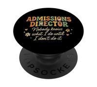 Retro Admissions Director Nadie Sabe lo Que Hago Gracioso PopSockets PopGrip Adhesivo