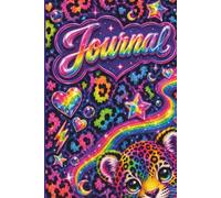 Retro Aesthetic Leopard Print Journal: Cute 90s Inspired Colorful Neon Animal Print Notebook | 100 Pages College Ruled 6x9 Lined Composition Book for Girls, Teens, and Women