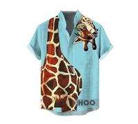 Retro Africano Atardecer Elefante impresión de la Camisa artística de la Vida Silvestre Safari Inspirado Manga Corta botón Casual Arriba Ligera Naturaleza Tema de la Camisa de Verano Las Vacaciones