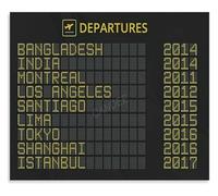 Retro Airport Gate Info Board Poster