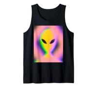 Retro Alien Aura Psychedelic Rainbow Aesthetic Cryptozoology Camiseta sin Mangas