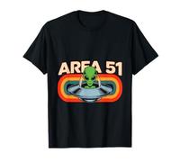 Retro Alien Spaceship Design Area 51 Roswell UFO 1970 Camiseta