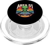 Retro Alien Spaceship Design Area 51 Roswell UFO 1970 PopSockets PopGrip para MagSafe