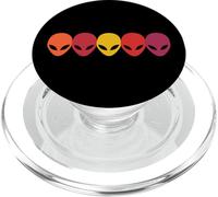Retro Aliens Caras de Alienígenas Cabezones de Ciencia Ficci PopSockets PopGrip para MagSafe