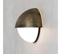 Retro All Copper Bedroom Wall Sconces Creative Semicircular Glass Ball Kitchen Mount Light Fixtures Warm Lamps Bedside for Living Room Stairs Aisle Lighting