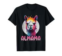Retro Almama Día de la Madre Mejor Mamá Alpaca Día de la Madre Lama Camiseta