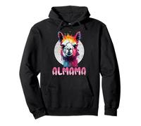 Retro Almama Día de la Madre Mejor Mamá Alpaca Día de la Madre Lama Sudadera con Capucha