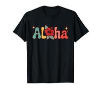 Retro Aloha Hibiscus Hawaii Vacaciones Tropical Isla Flor Camiseta