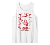 Retro Aloha Hula Girl Vintage Hawaiian Island State of Mind Camiseta sin Mangas