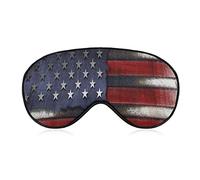 Retro American USA Flag Antifaz para dormir Blackout Night Blindfold con correa ajustable para hombres Mujeres Travel Yoga Nap