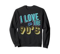 Retro Amo Los 90s Cinta Cassette Vintage Nostalgia Sudadera