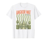 Retro Angkor Wat Camboya, Antiguo Templo para los Amantes de los Viajes Camiseta