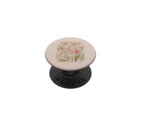 Retro Animal Print Wildflower Flowers Boho Floral Aesthetic PopSockets PopGrip Adhesivo