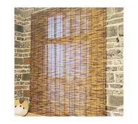 Retro Anti-UV Cortina de Caña, Filtrado de Luz Persianas Enrollables de Bambú para Interiores Exteriores, Impermeable Persianas Romanas para Ventana(95Wx80Hcm)