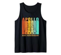 Retro Apolo 1969 Módulo Lunar Apolo 11 Aterrizaje Lunar Camiseta sin Mangas