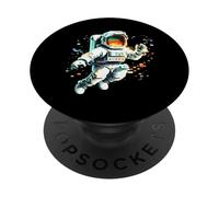Retro Arcade 8-bit Gaming con Pixel Art Astronauta PopSockets PopGrip Adhesivo