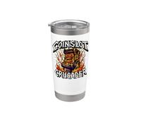 Retro Arcade Gamer Coinslot Crusader Vaso térmico de acero inoxidable de doble pared