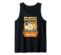 Retro Arcade Gatos Kitty Quest Feline Gamer Videojuego Camiseta sin Mangas