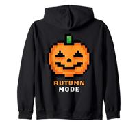 Retro Arcade Pixelated Game Pumpkin - Autumn Mode Sudadera con Capucha