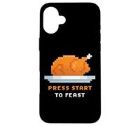 Retro Arcade Pixelated Game Turkey - Press Start to Feast Carcasa para iPhone 16 Plus
