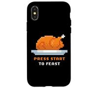 Retro Arcade Pixelated Game Turkey - Press Start to Feast Carcasa para iPhone X/XS