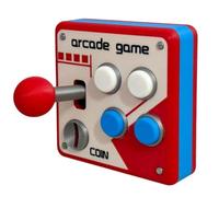 Retro Arcade Switches Panel | Vintage Arcade Wall Decor With Clicky Joystick And Colorful Buttons, Interactive Game Room Wall Art, For Kitchen Living Room Bedroom Bathroom Office Hotel Housewarming