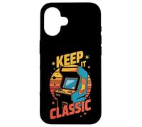 Retro Arcade Vibes - Keep It Classic 80s Gamer Style Carcasa para iPhone 16