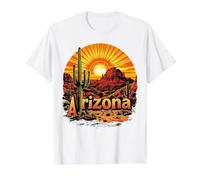Retro Arizona Home State AZ Desert Sunset Vintage Camiseta gráfica económica, Hombre, Blanco, XL