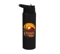 Retro Arizona Home State AZ Desert Sunset Vintage Stainless Steel Insulated Water Bottle