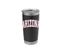 Retro Arizona Tee AZ Retro Red Arizona Classic Throwback Tee Vaso térmico de acero inoxidable de doble pared