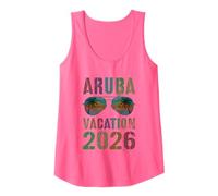 Retro Aruba Vacation 2026 Viaje Vacaciones Coincidencia Camiseta sin Mangas