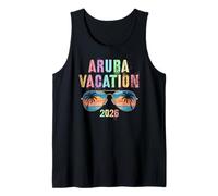 Retro Aruba Vacation 2026 Viaje Vacaciones Coincidencia Camiseta sin Mangas