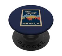 Retro Asheville, N.C. Blue Ridge Mountains Regalo de Recuerdo PopSockets PopGrip Adhesivo