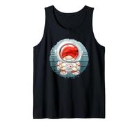 Retro Astronaut GNOME Graphic For Women & Kids Vintage Space Camiseta sin Mangas