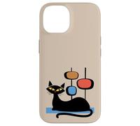 Retro Atomic Age Mid-Century Cat Vintage Space Modern Design Carcasa para iPhone 14