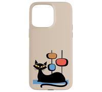 Retro Atomic Age Mid-Century Cat Vintage Space Modern Design Carcasa para iPhone 15 Pro MAX