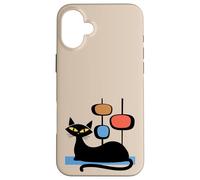 Retro Atomic Age Mid-Century Cat Vintage Space Modern Design Carcasa para iPhone 16 Plus