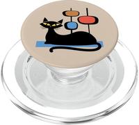 Retro Atomic Age Mid-Century Cat Vintage Space Modern Design PopSockets PopGrip para MagSafe