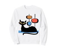 Retro Atomic Age Mid-Century Cat Vintage Space Modern Design Sudadera