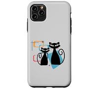 Retro Atomic Age Mid-Century Twin Cat Vintage Modern Design Carcasa para iPhone 11 Pro MAX