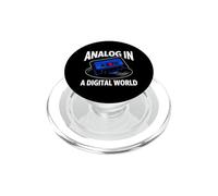 Retro Audiophile Analog In A Digital World Cassette PopSockets PopGrip para MagSafe