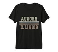 Retro Aurora Illinois Camiseta Premium