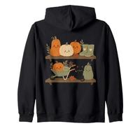 Retro Autumn Harvest Shelf Doodle Personajes Vibe Sudadera con Capucha